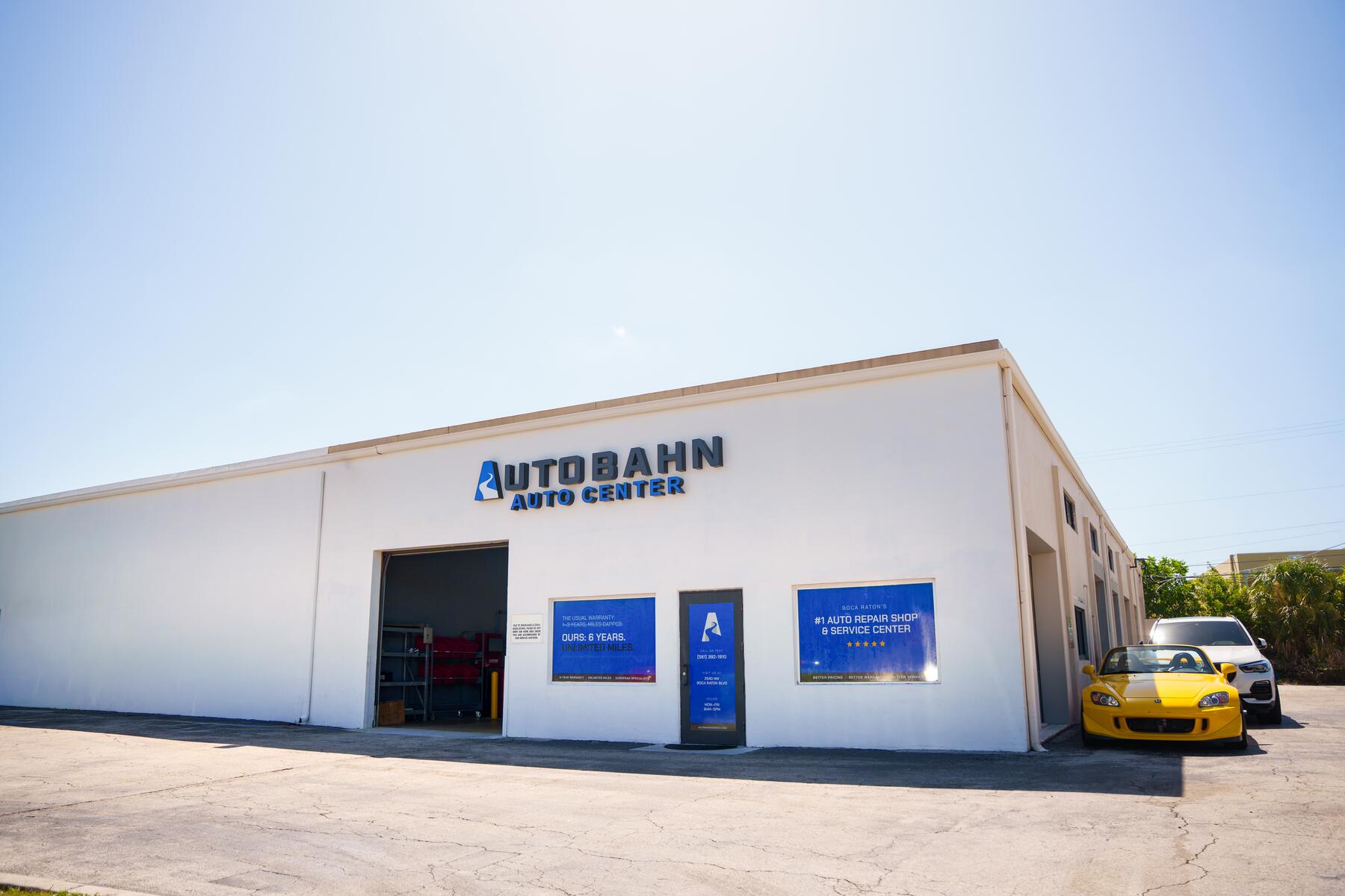 The Autobahn Auto Center building on NW Boca Raton Blvd
