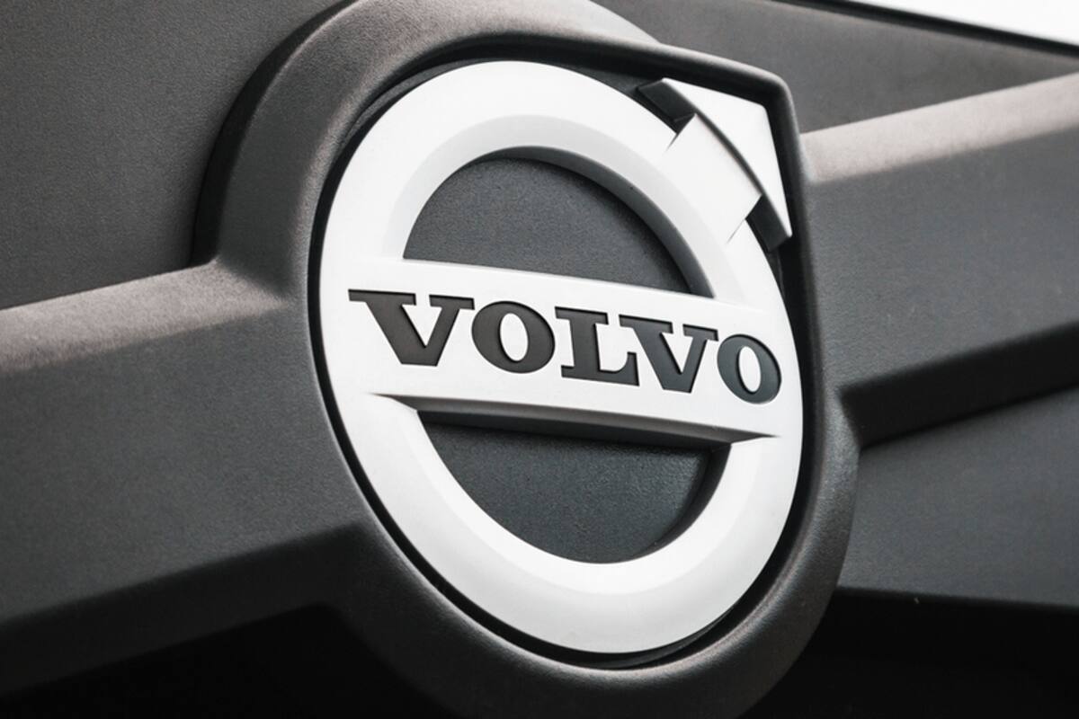 Volvo badge on a car grille