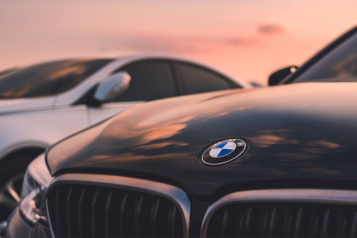 BMW badge on the hood of a car