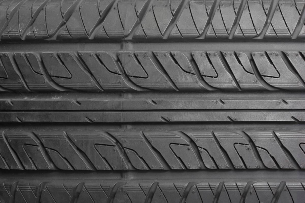 Close-up of tire tread